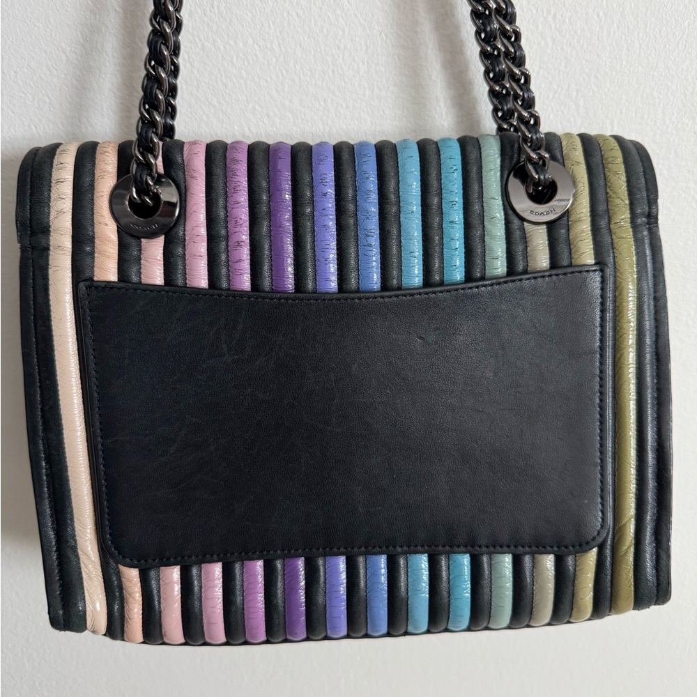 Coach Multicolor Striped Shoulder Bag - Picture 2 of 4
